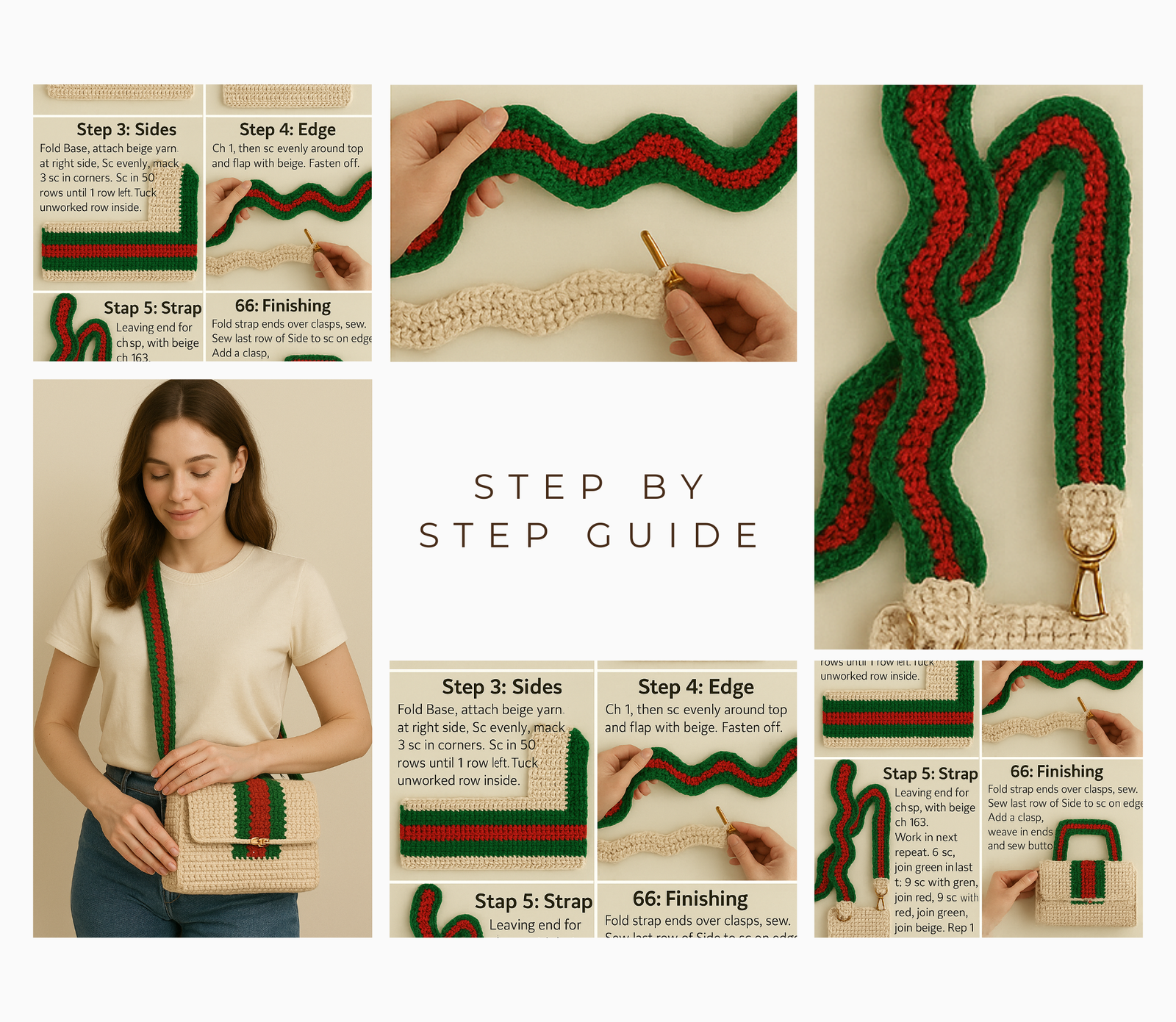 luxury Gucci crochet pattern bag