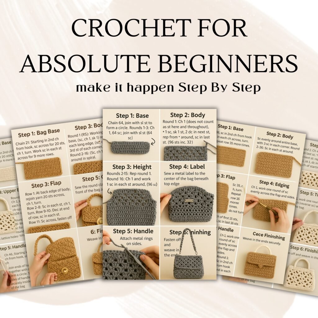 crochet bag and handbag pattern PDF
