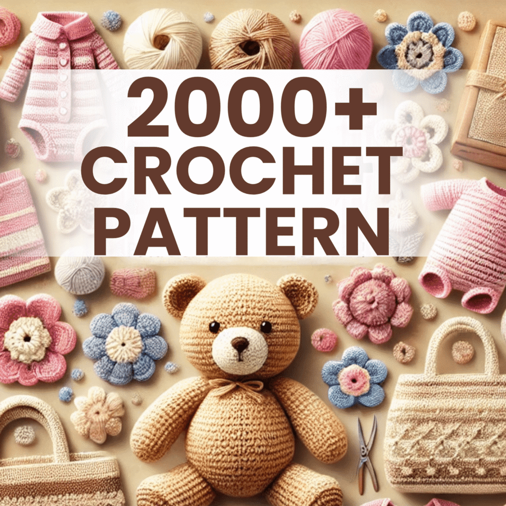 2000 Crochet Pattern Amigurumi bundle, Animals, Clothes, Bags, Blankets, Hats, Plushies, Easy & Intermediate PDF Instant Download.