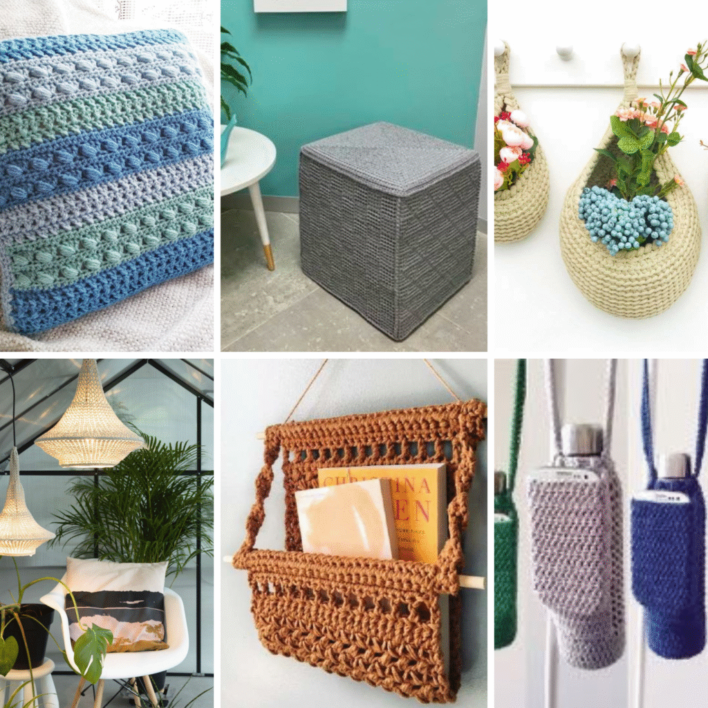 Alternative view of 100 Crochet Pattern Home & Garden decoration, home decor, Blankets, Pillow, basket, holder, hanging, granny Square, Easy Intermediate PDF.