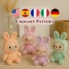 Labubu Crochet Pattern PDF – Amigurumi Bunny Plushie, Easy Beginner Crochet Toy Pattern, Kids Rabbit Stuffed Animal DIY Tutorial