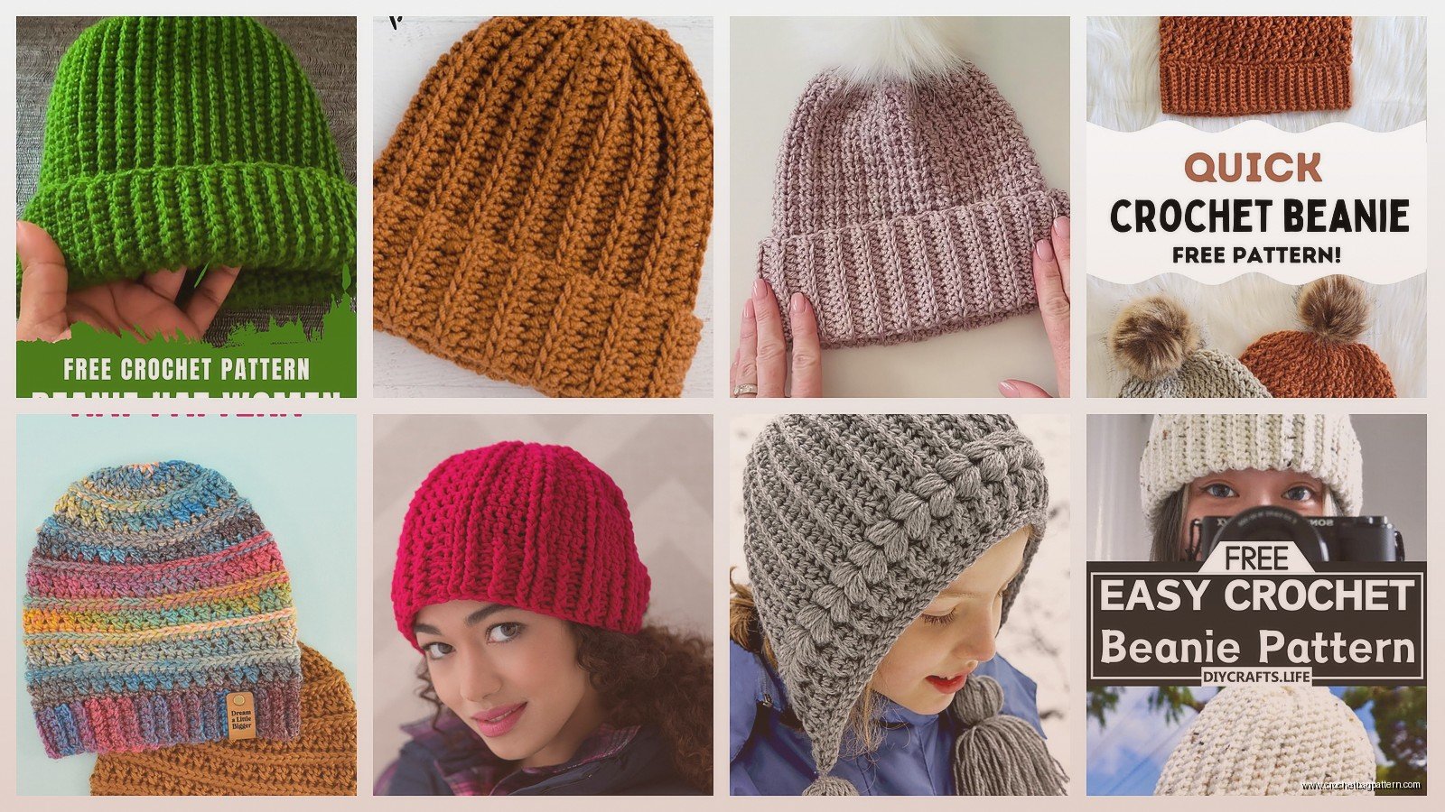Crochet Beanie Hat Pattern: Easy Free Designs