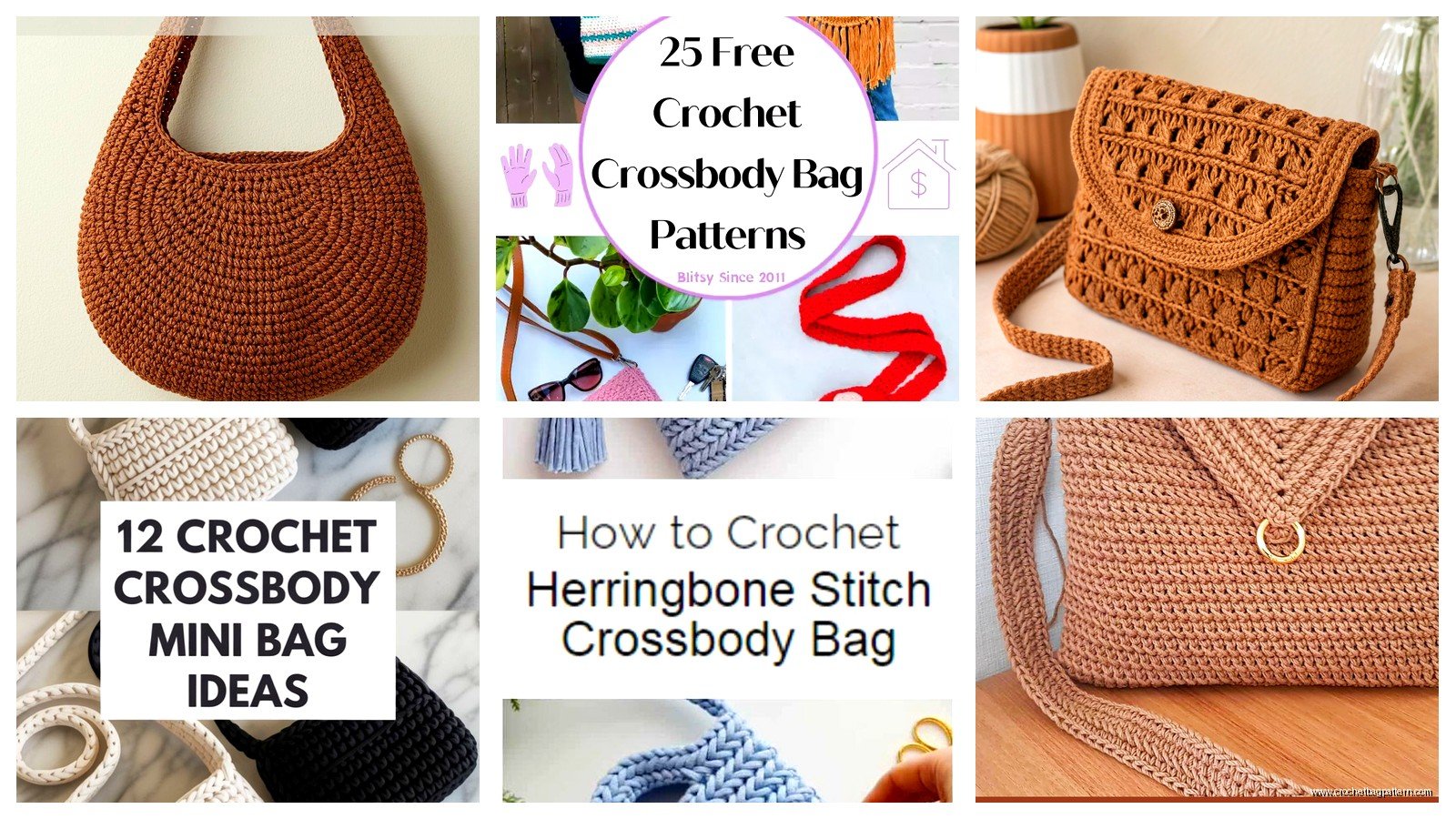 Crochet Crossbody Bag Pattern: Purse Tutorials