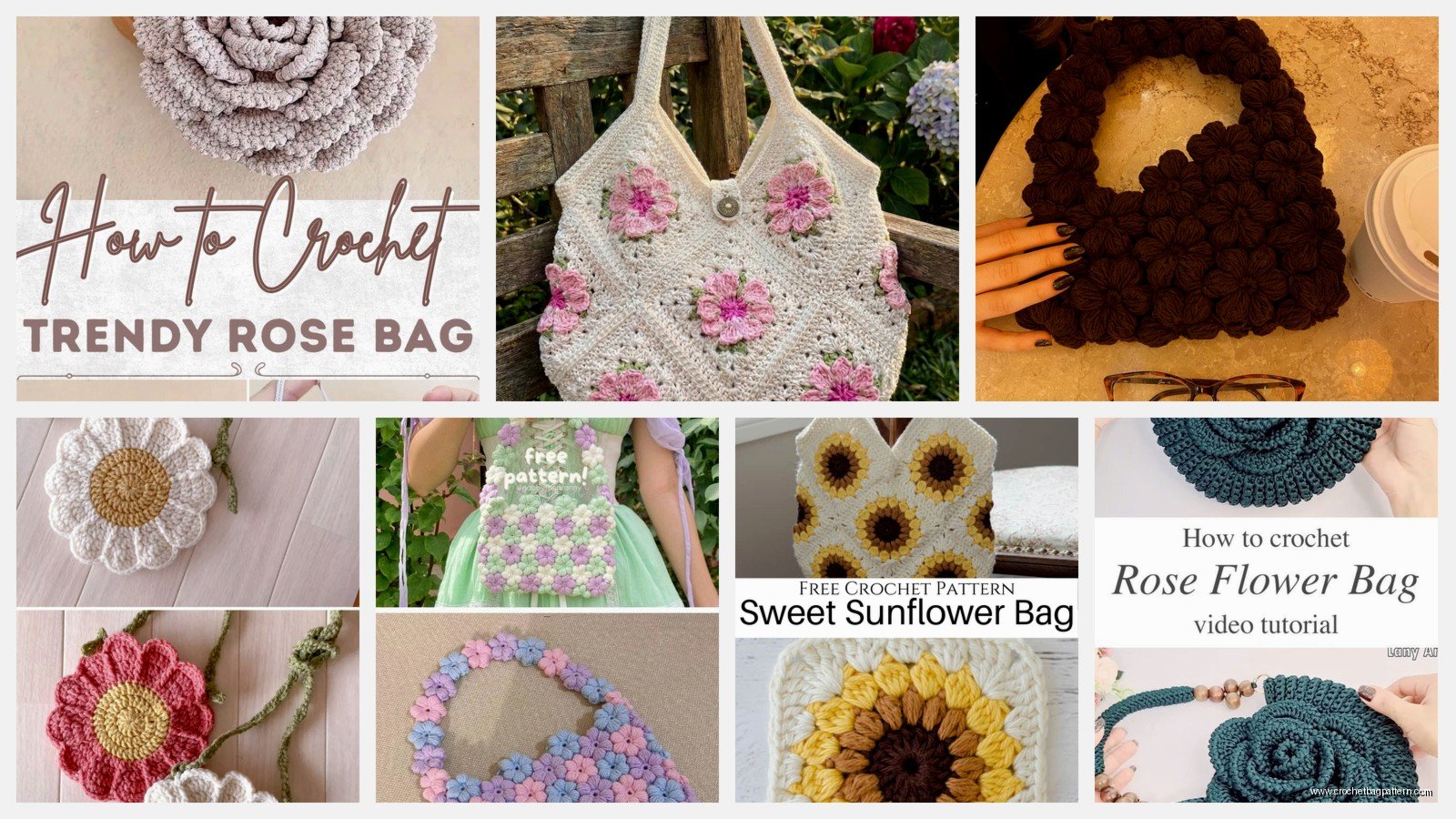 Crochet Flower Bag: Floral Purse Patterns & Tutorials