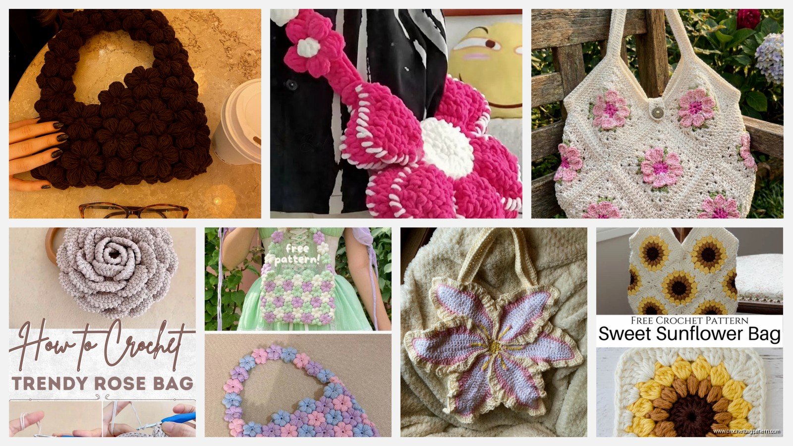 Crochet Flower Bag: Floral Purse Patterns & Tutorials