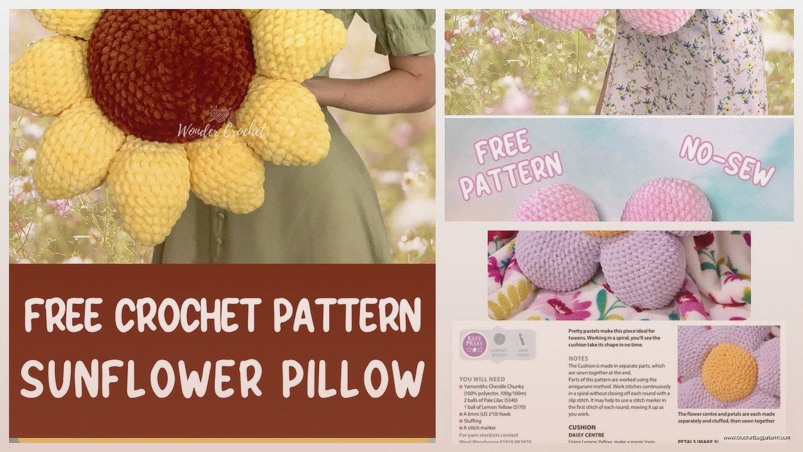 Crochet Flower Pillow: Decorative Cushion Patterns