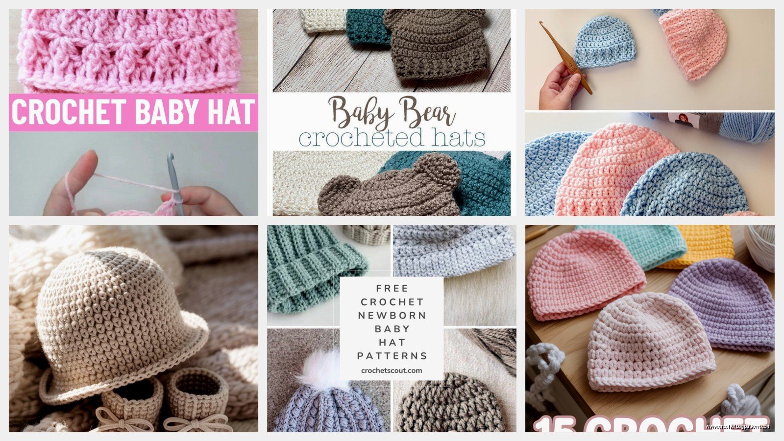 Crochet Newborn Hat: Baby Beanie Patterns
