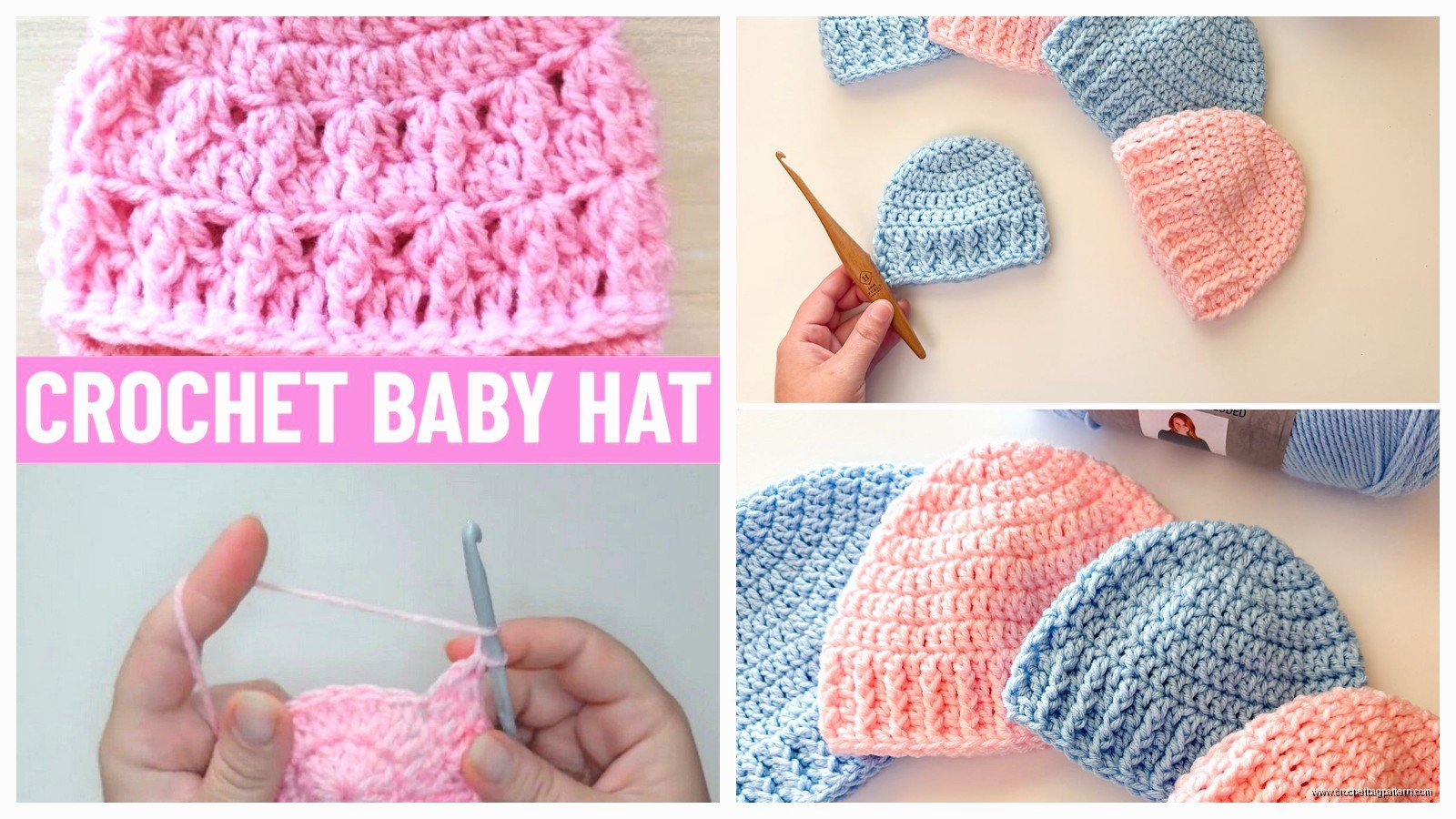 Crochet Newborn Hat: Baby Beanie Patterns