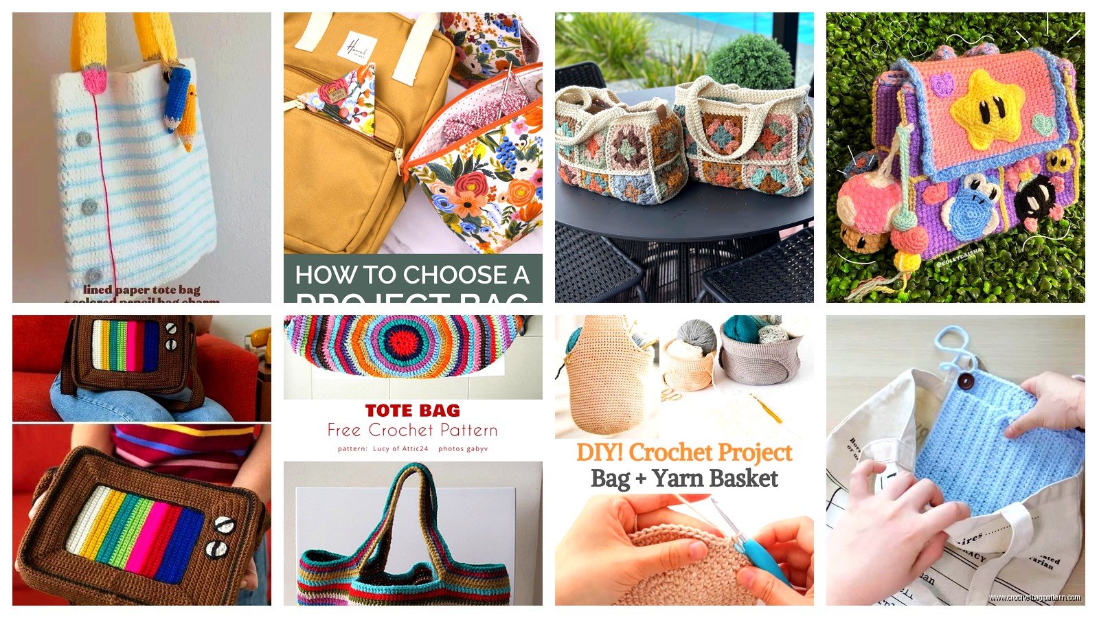 Crochet Project Bag: Patterns for Yarn Storage