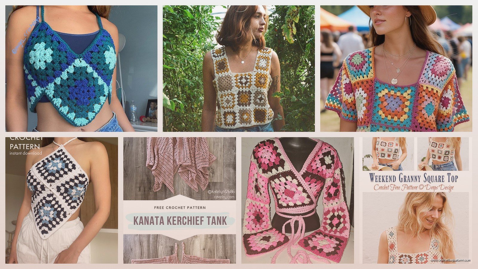 Granny Square Crochet Top: Summer Patterns & Tutorials