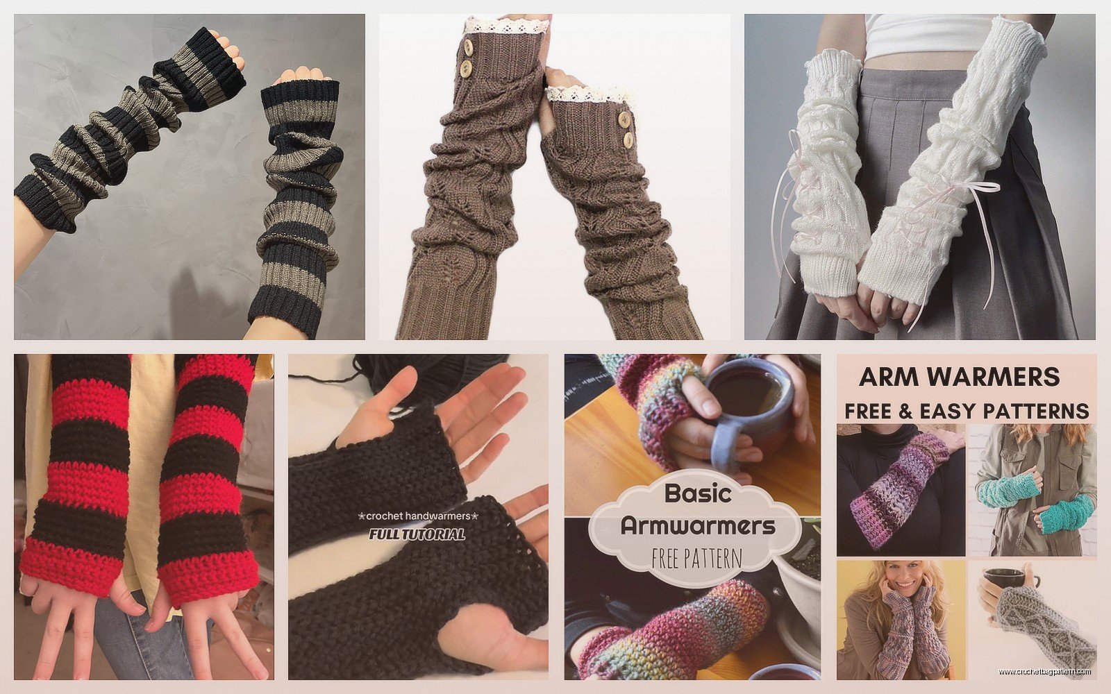 Crochet Arm Warmers: Fingerless Sleeve Patterns