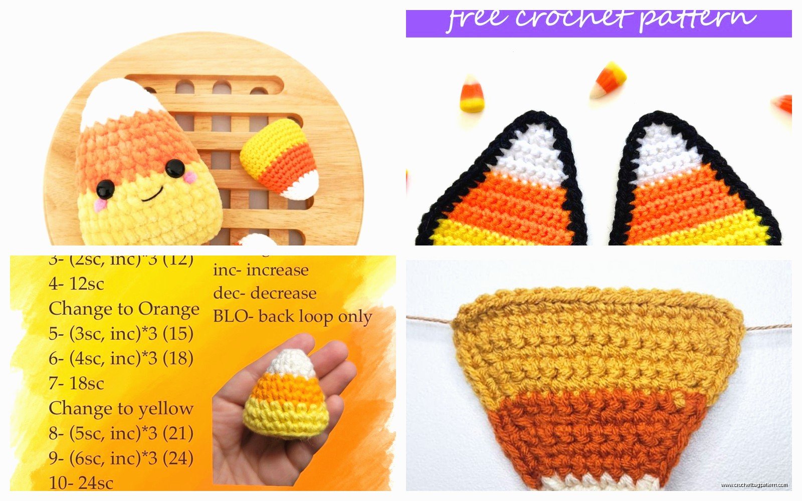 Crochet Candy Corn: Halloween Treat Pattern