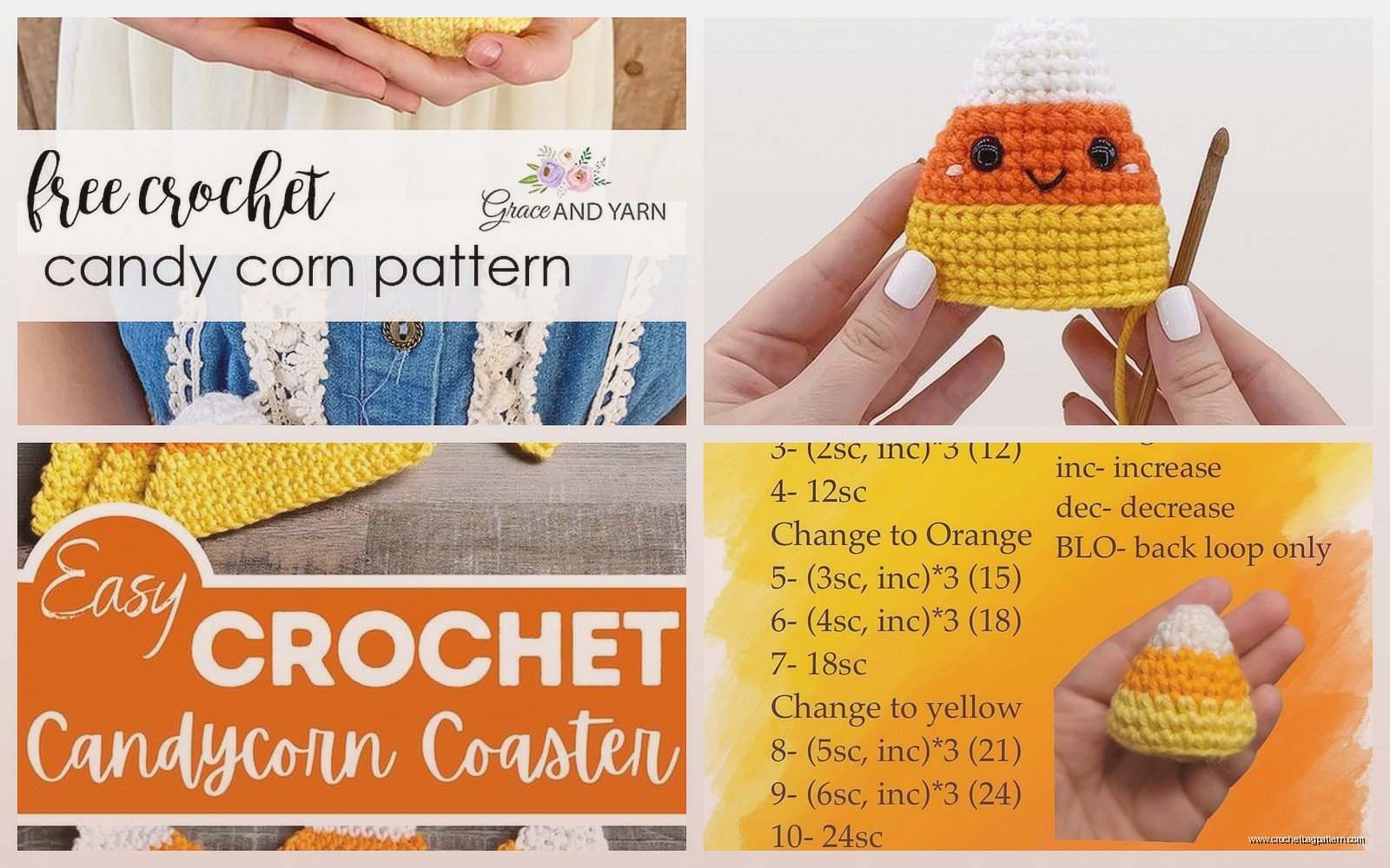 Crochet Candy Corn: Halloween Treat Pattern