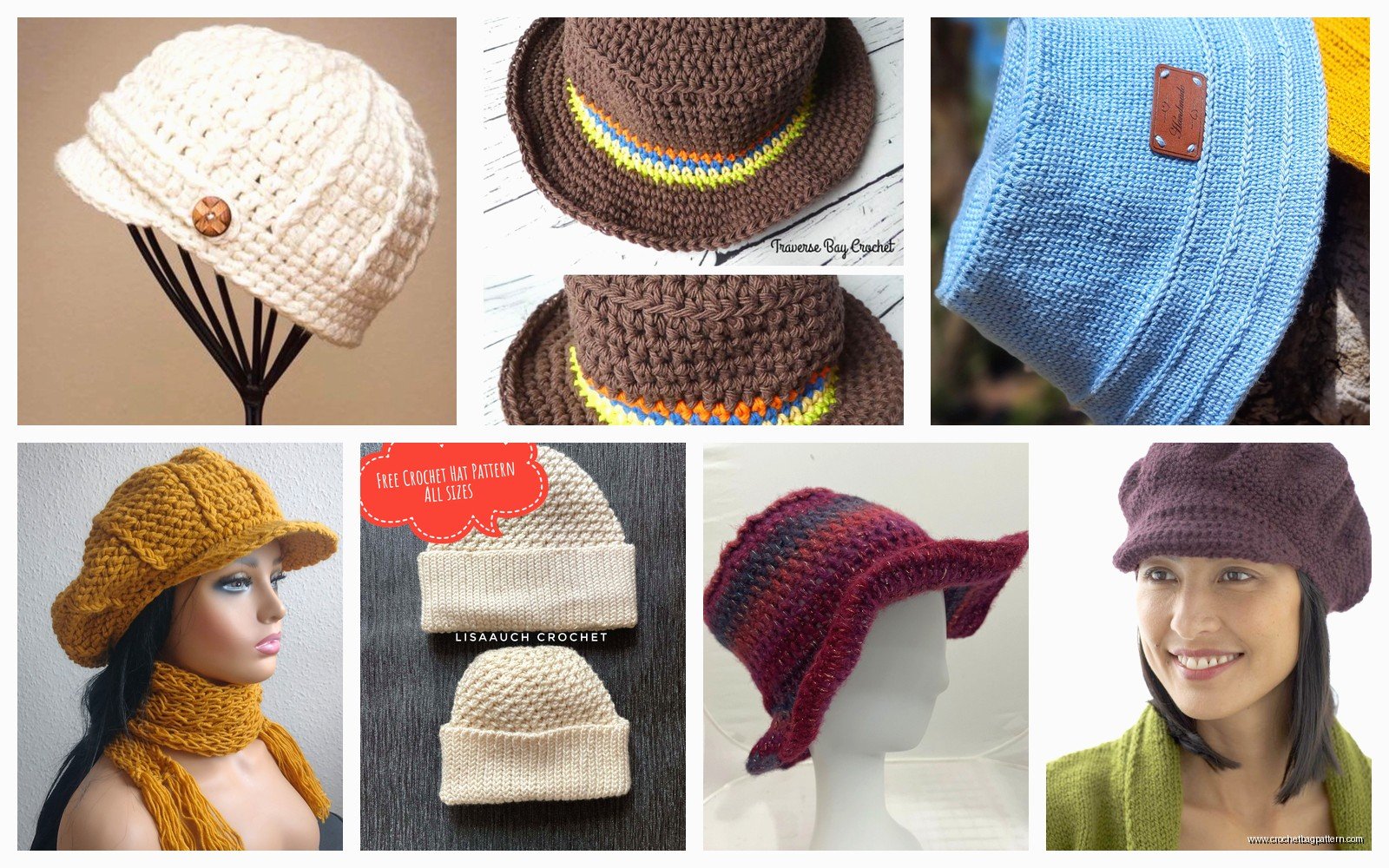 Crochet Hat with Brim: Sun Hat & Cap Patterns