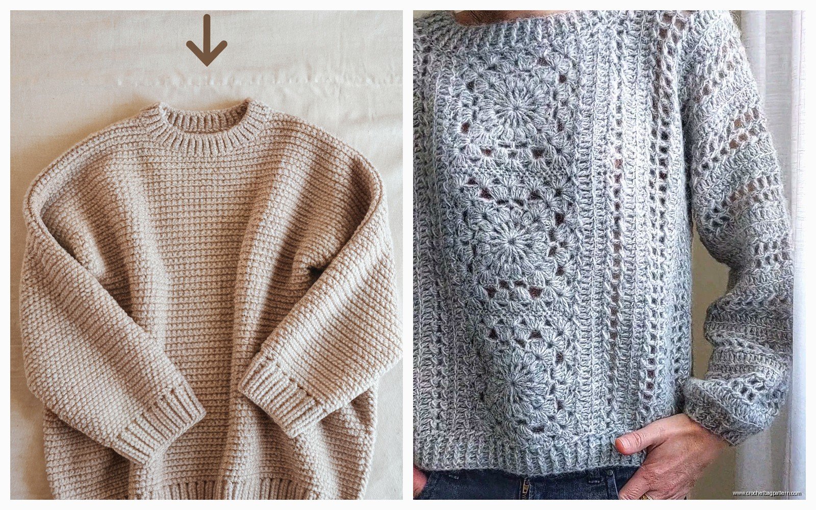 Crochet Knit Sweater: Knit-Look Pattern Tutorial