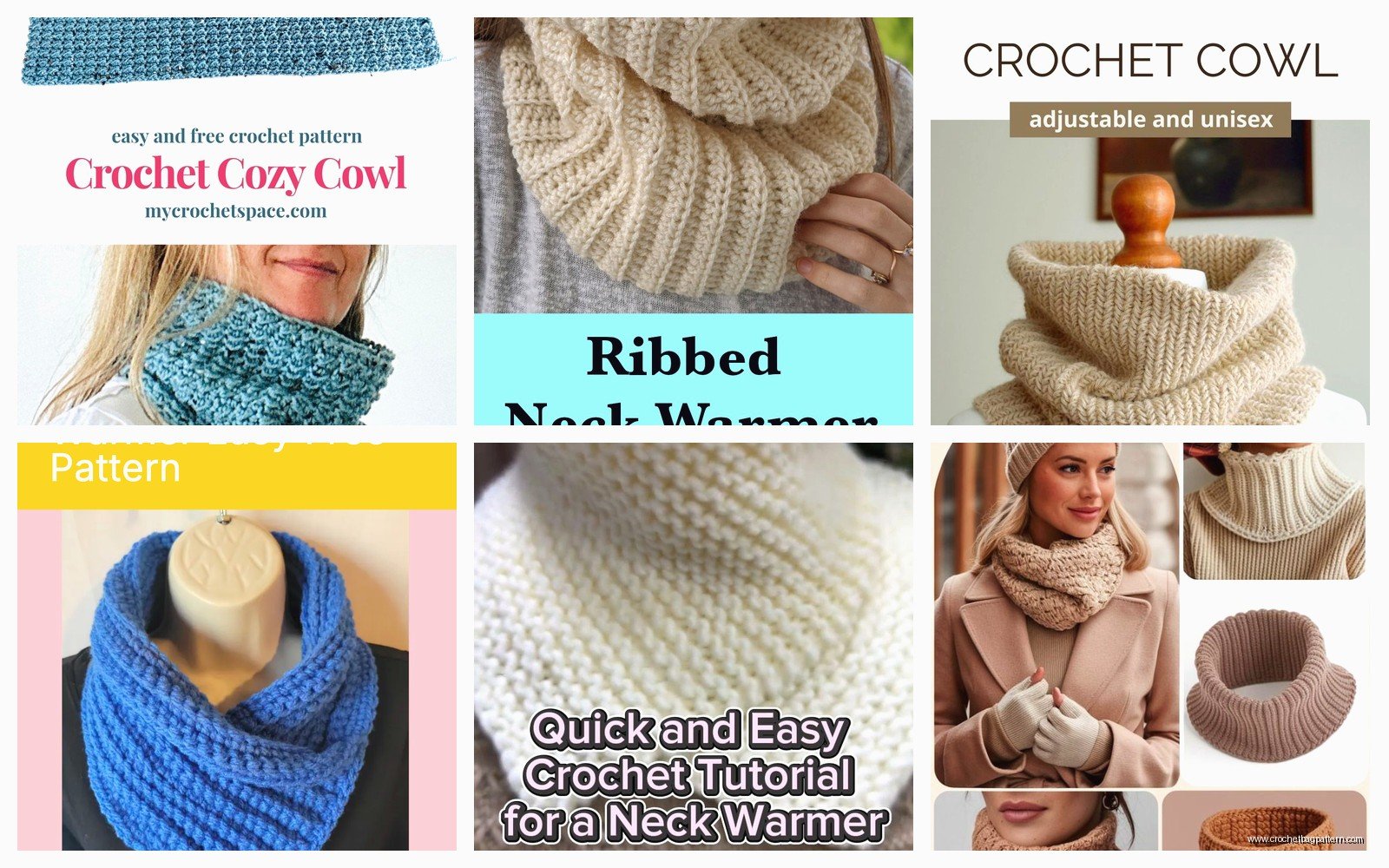 Crochet Neck Warmer: Cowl & Scarf Patterns