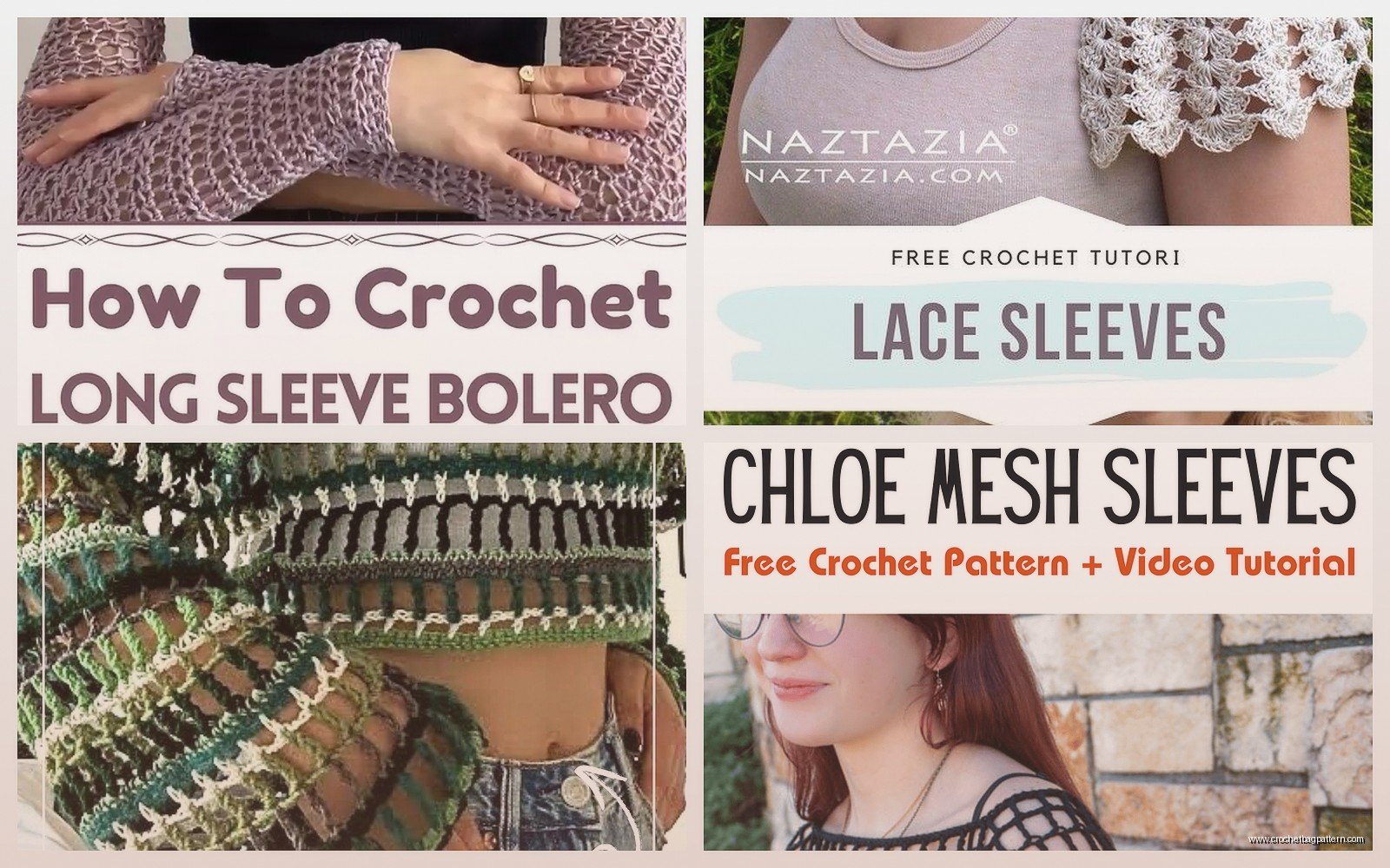 Crochet Sleeves Pattern: Cardigan & Top Tutorials