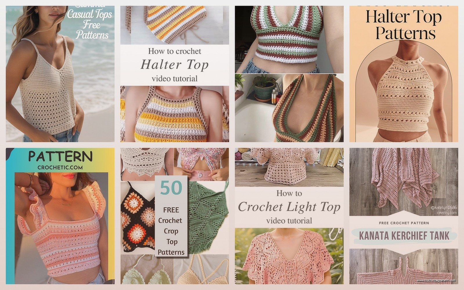 Crochet Summer Tops Patterns: Beach Wear Collection