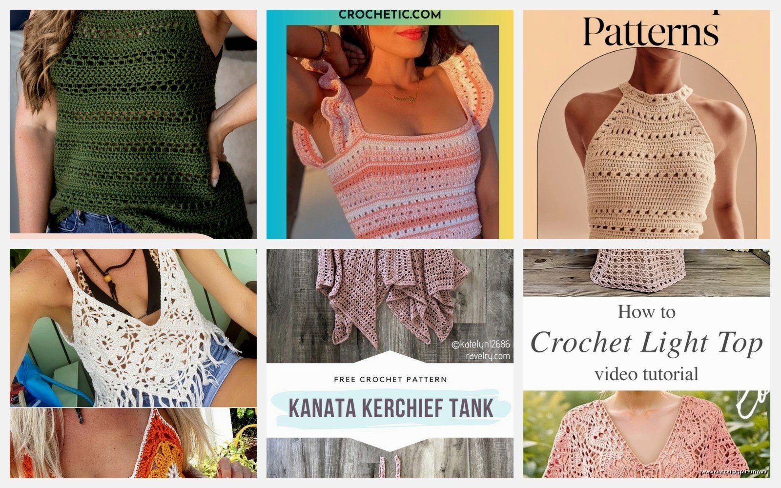 Crochet Summer Tops Patterns: Beach Wear Collection