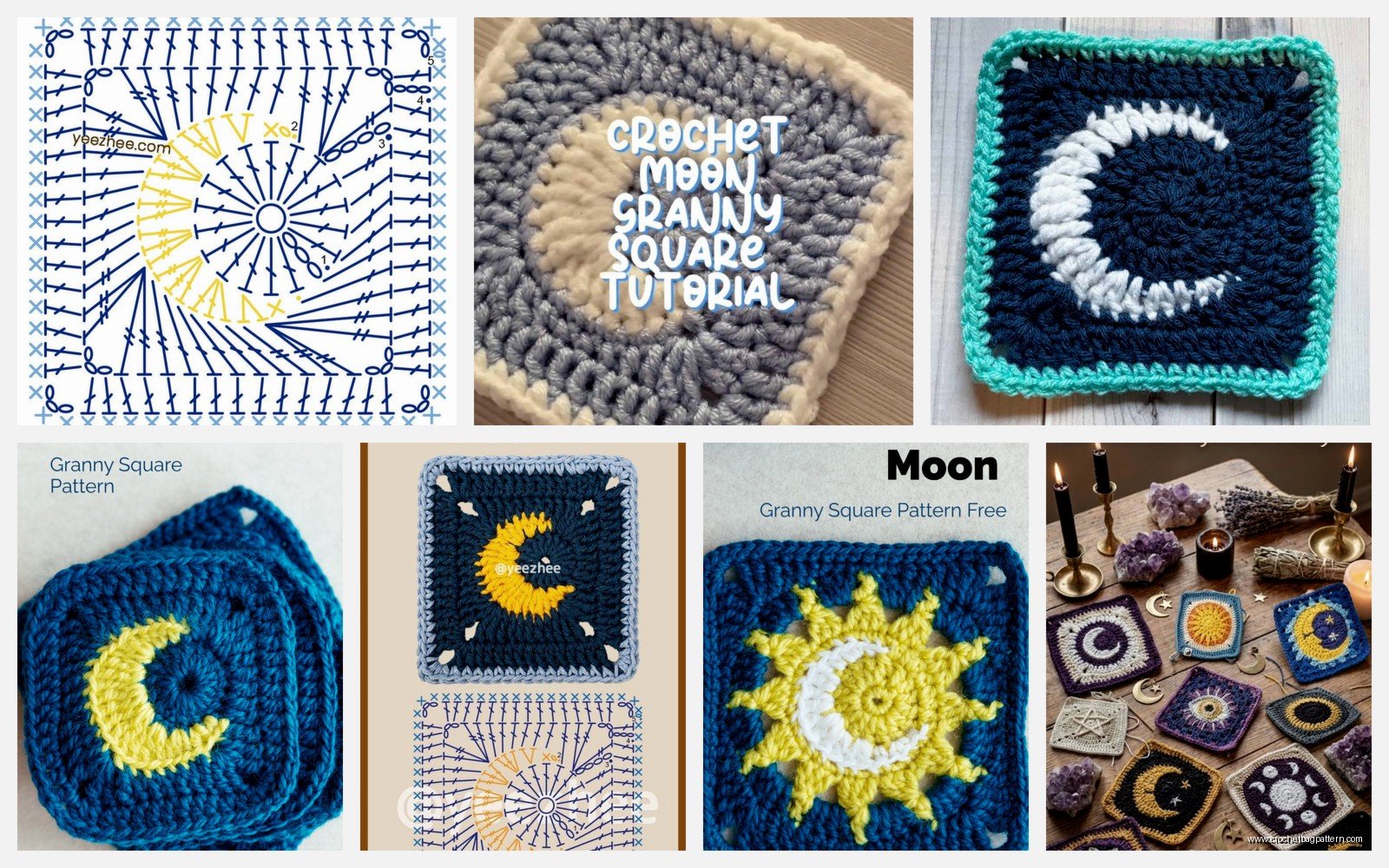 Moon Granny Square: Celestial Block Pattern