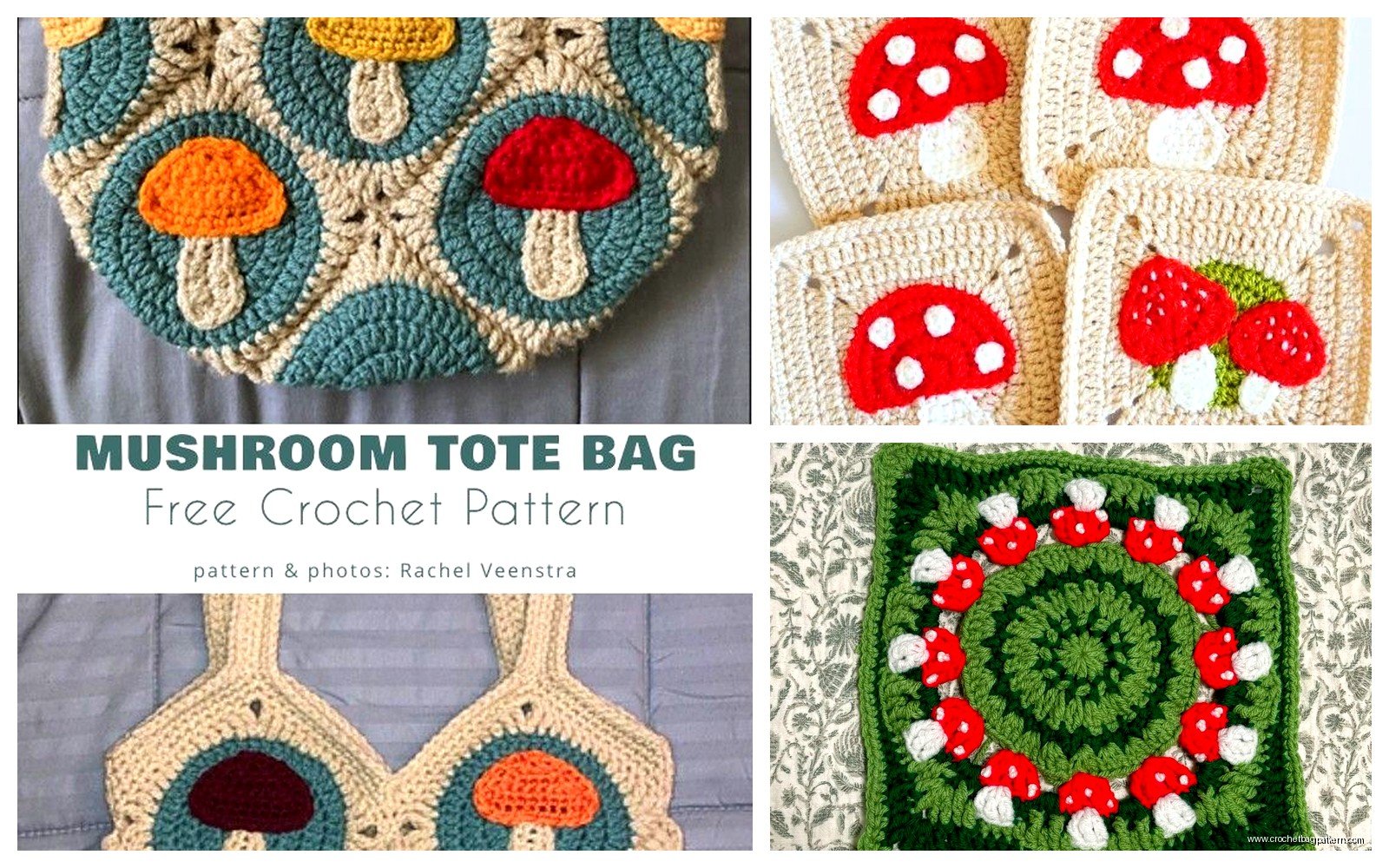 Mushroom Granny Square: Toadstool Block Pattern
