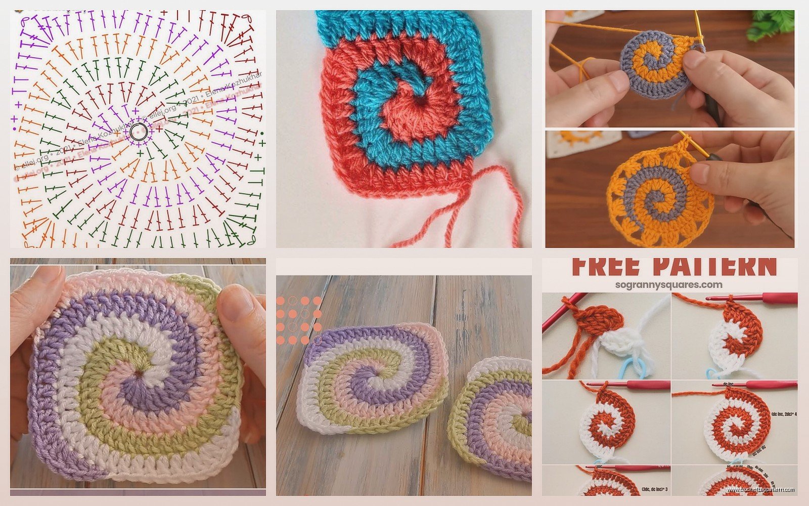 Spiral Granny Square: Continuous Round Pattern