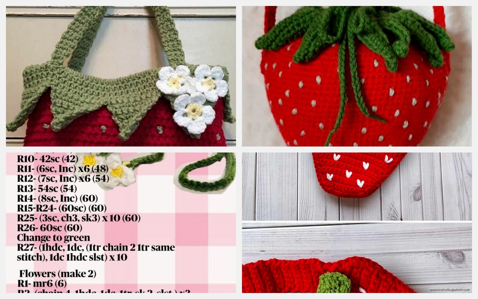 Strawberry Crochet Bag: Fruit Purse Pattern
