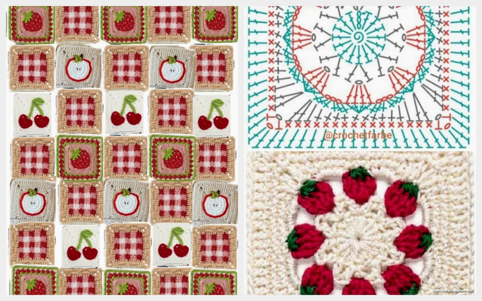 Strawberry Granny Square: Fruit Block Pattern