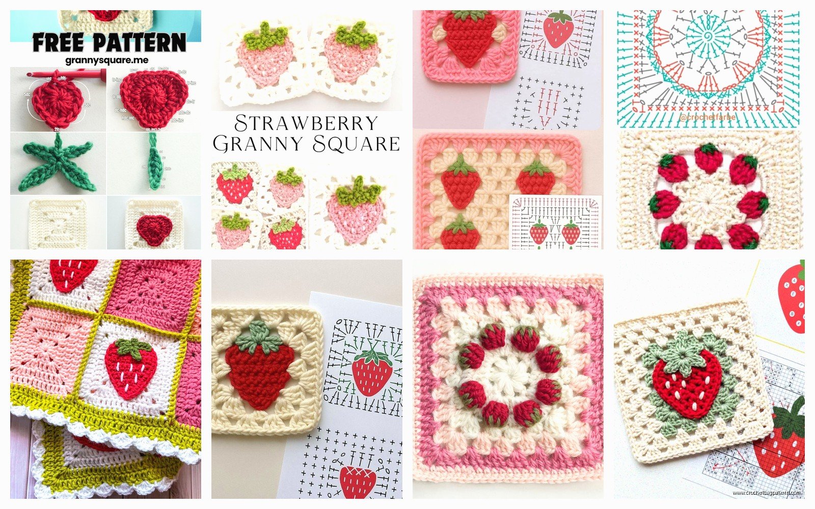 Strawberry Granny Square: Fruit Block Pattern