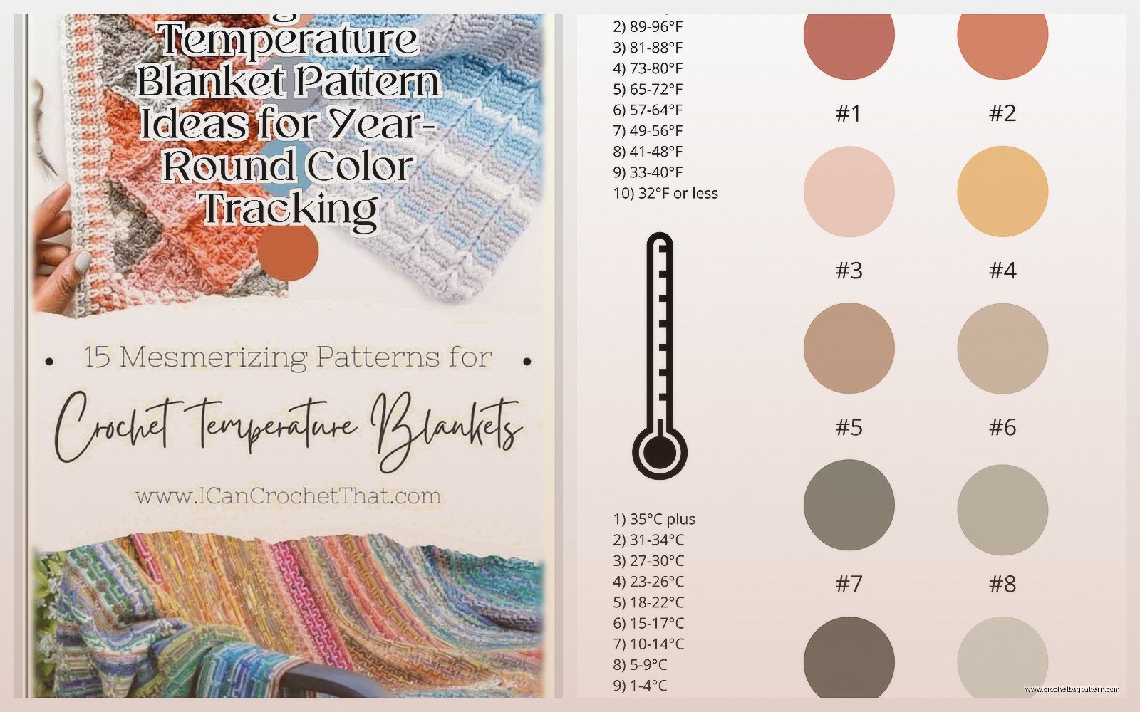 Temperature Blanket Pattern: Year-Long Crochet Project