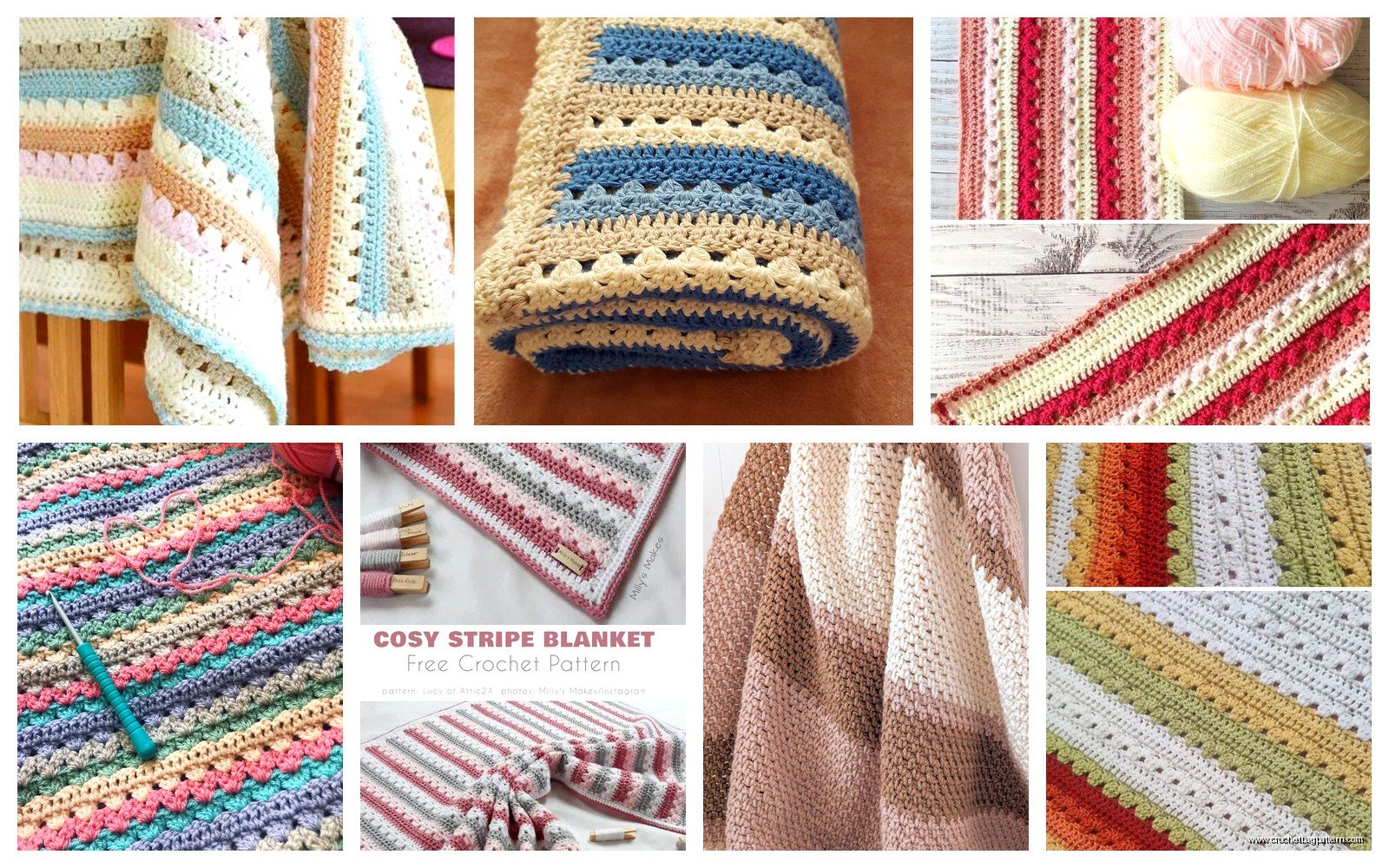 Cosy Stripe Blanket: Easy Crochet Pattern