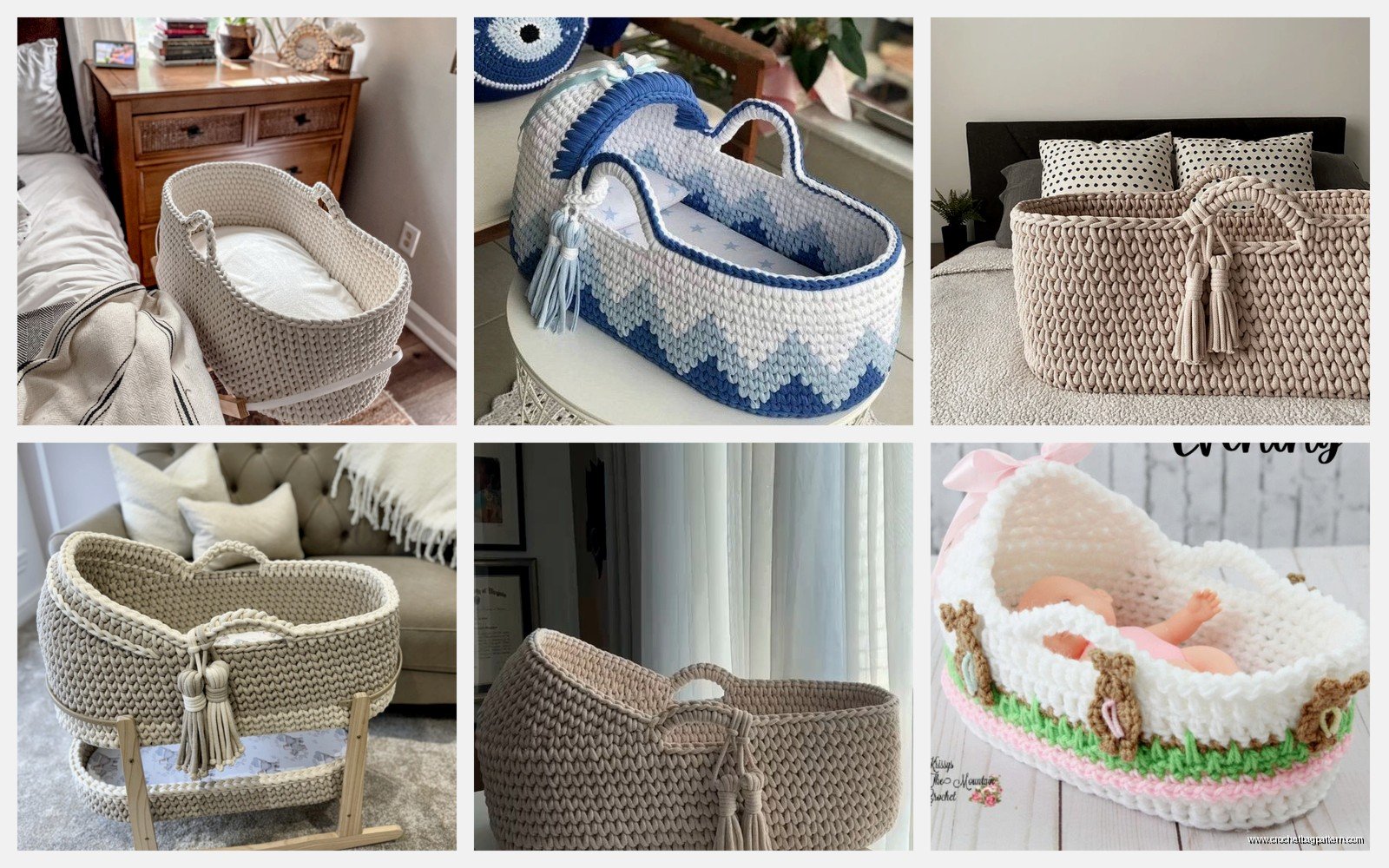Crochet Moses Basket: Baby Bassinet Pattern