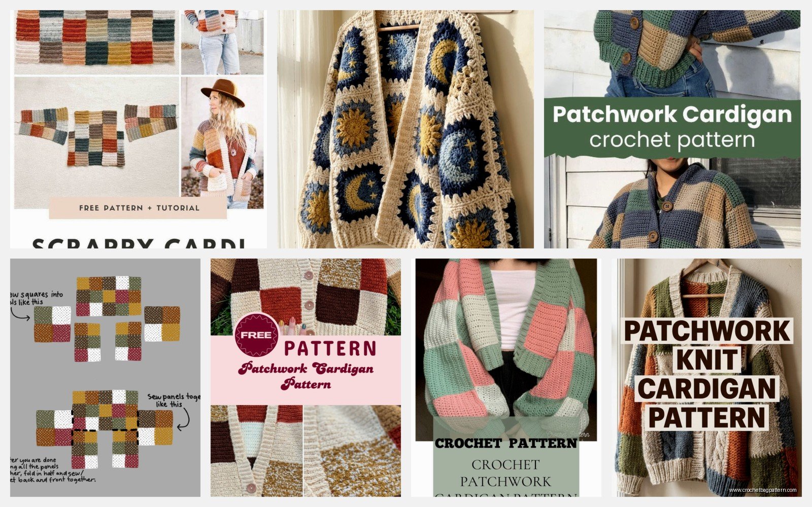 Crochet Patchwork Cardigan Pattern: Granny Square Design