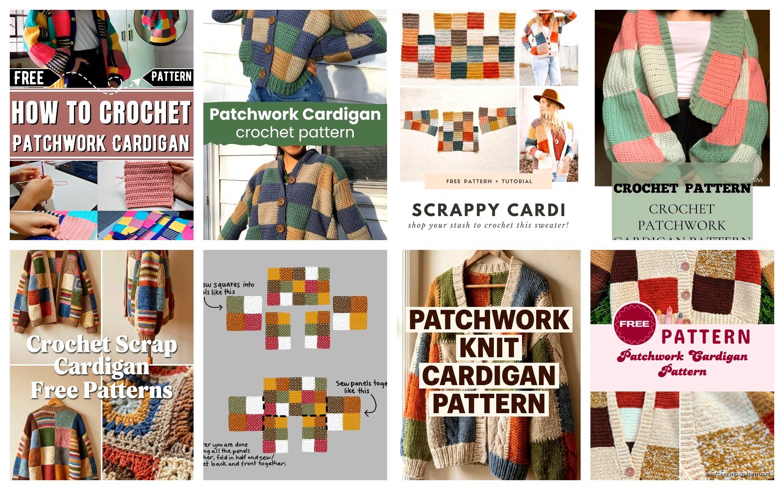 Crochet Patchwork Cardigan Pattern: Granny Square Design