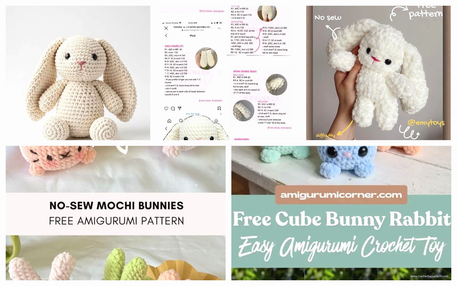 Crochet Rabbit Pattern: Bunny Amigurumi Tutorials