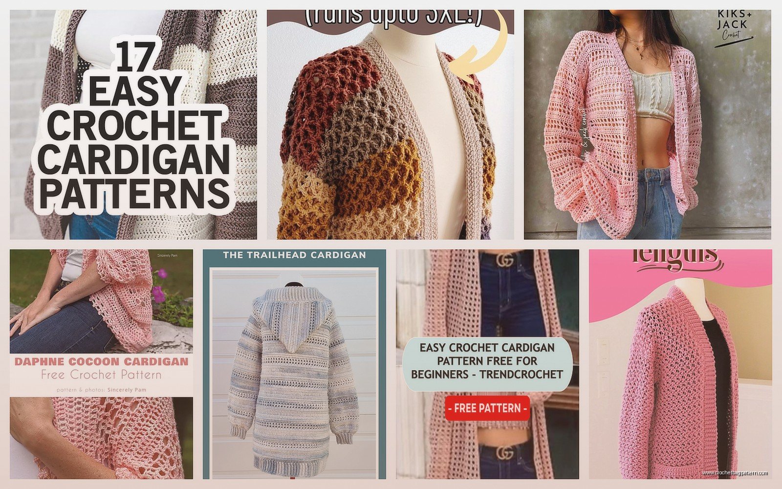 Free Crochet Cardigan Patterns: 50+ Modern Designs