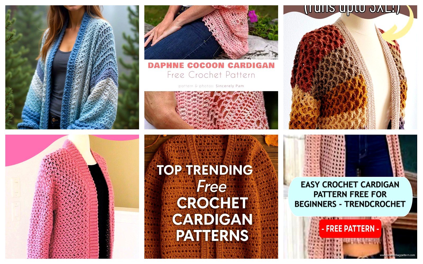 Free Crochet Cardigan Patterns: 50+ Modern Designs