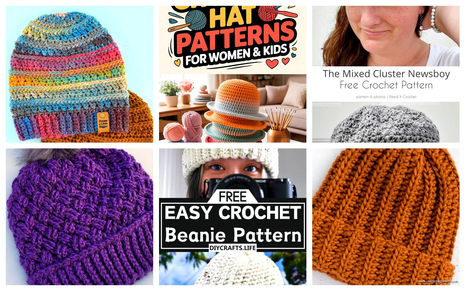Free Crochet Hat Patterns: Beanies Caps & More