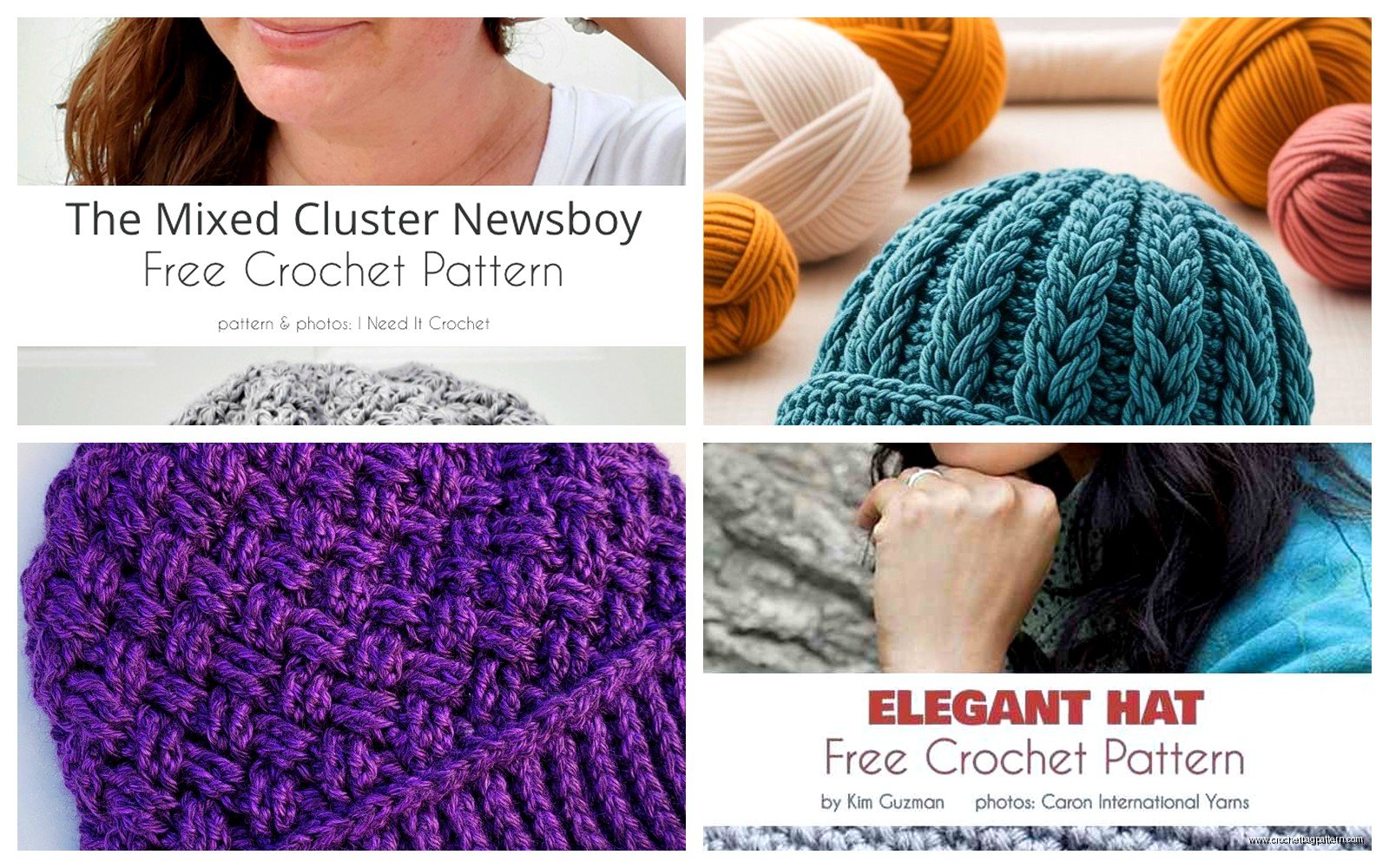 Free Crochet Hat Patterns: Beanies Caps & More