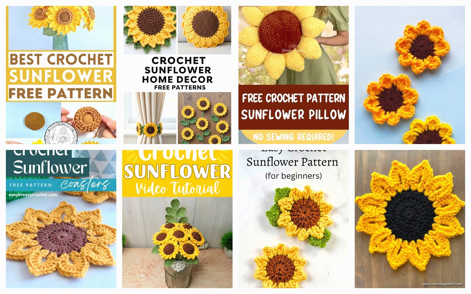 Free Easy Sunflower Crochet Patterns: Floral Designs