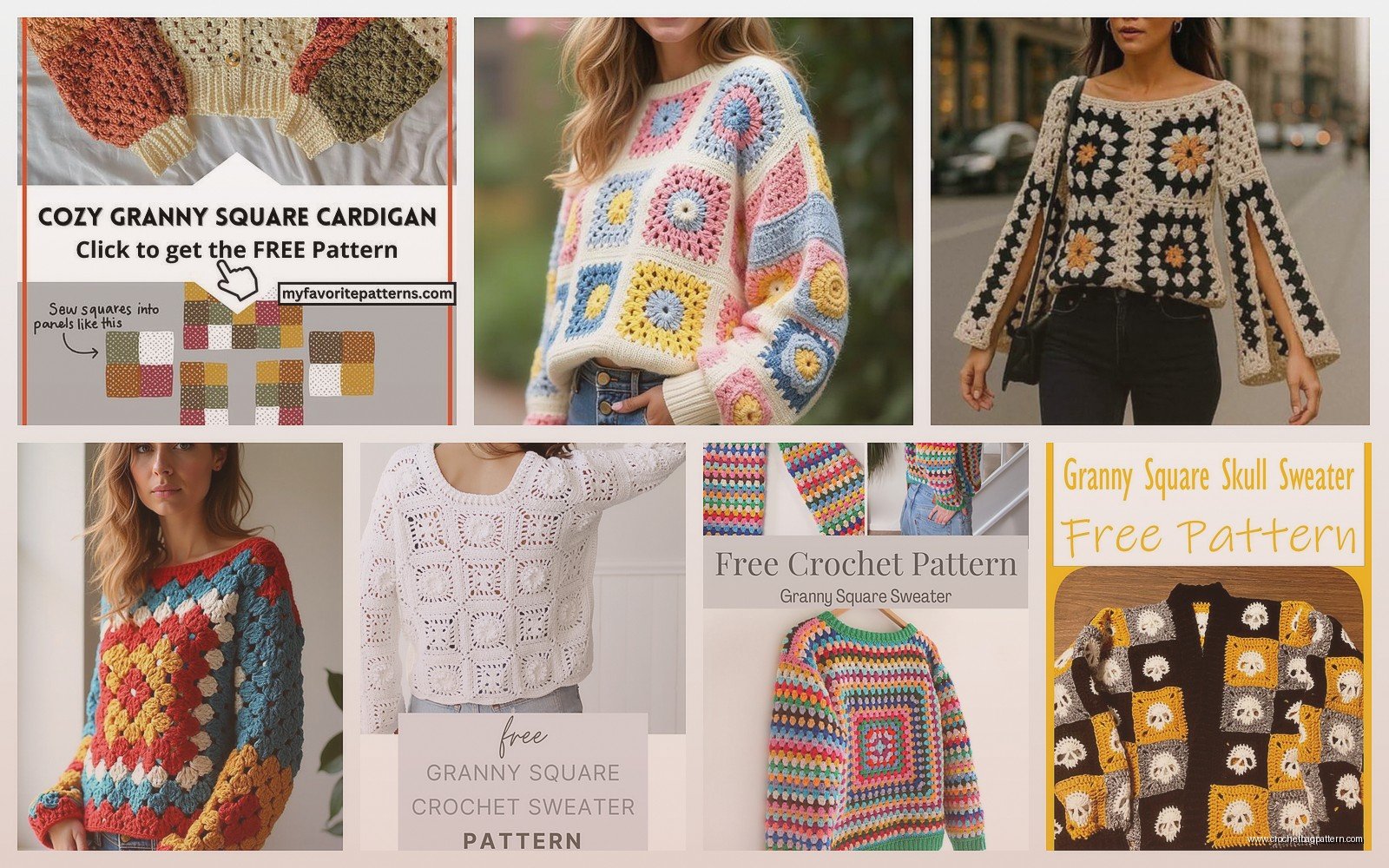 Granny Square Sweater: Complete Crochet Pattern