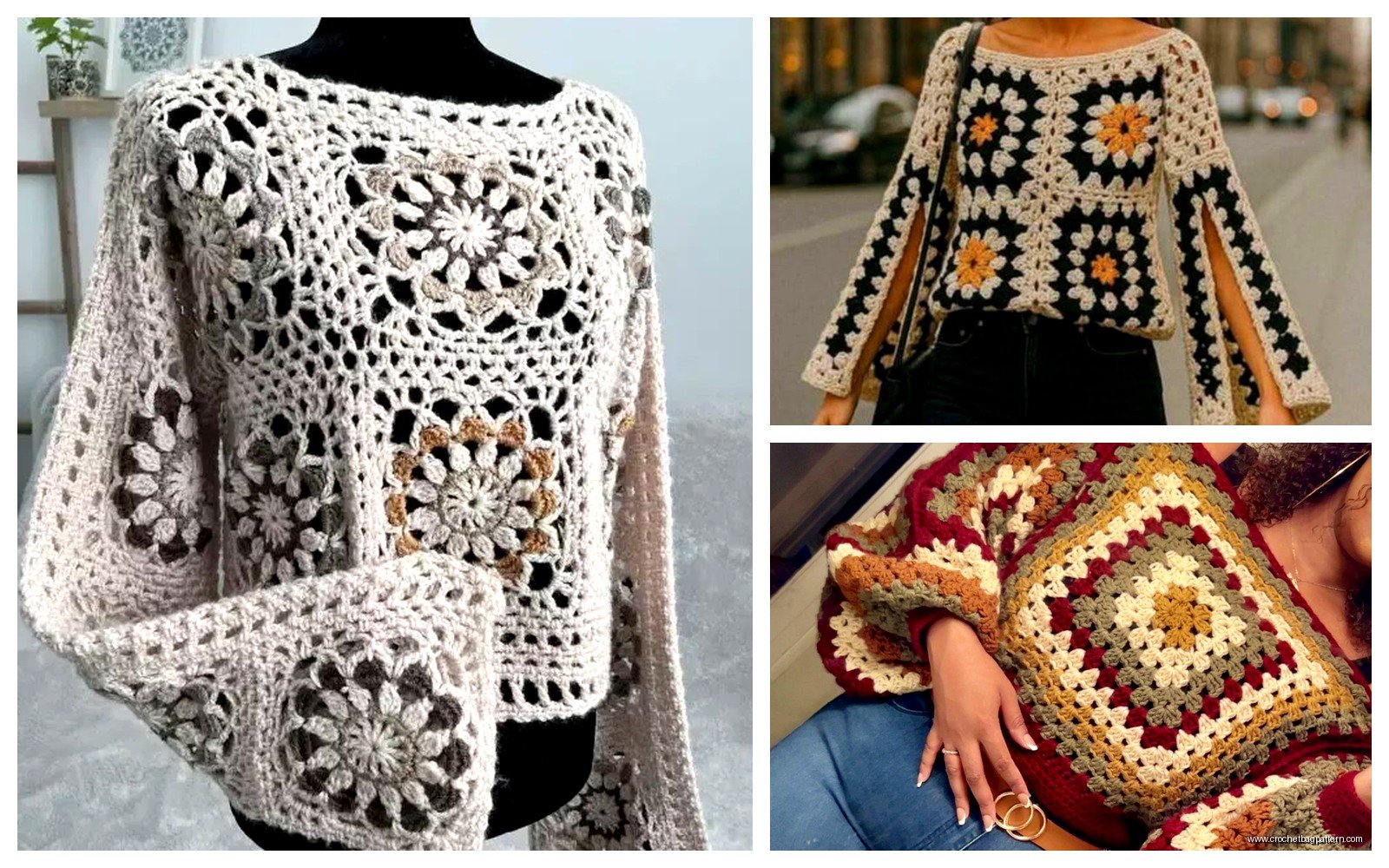 Granny Square Sweater: Complete Crochet Pattern