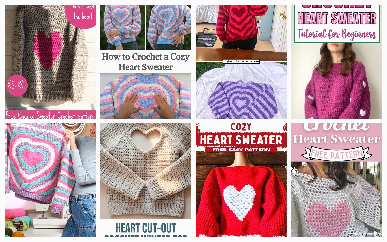 Heart Sweater Crochet Pattern: Valentine Design