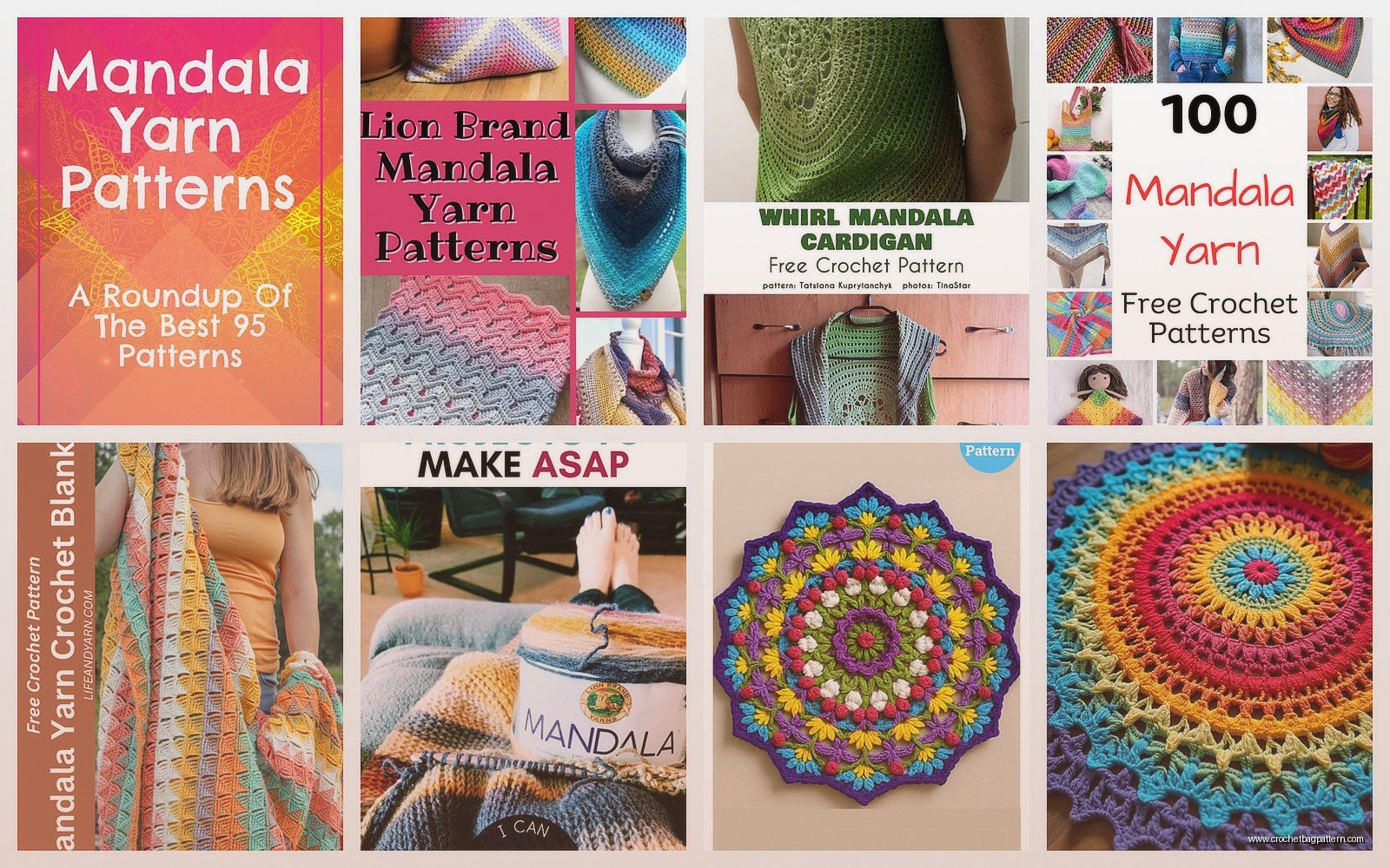 Mandala Yarn Patterns: Lion Brand Cake Projects