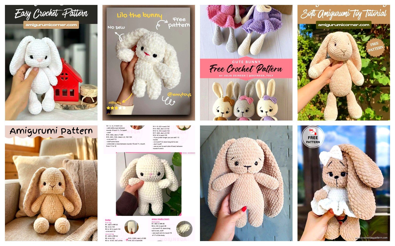 Free Amigurumi Bunny Pattern: Rabbit Tutorial