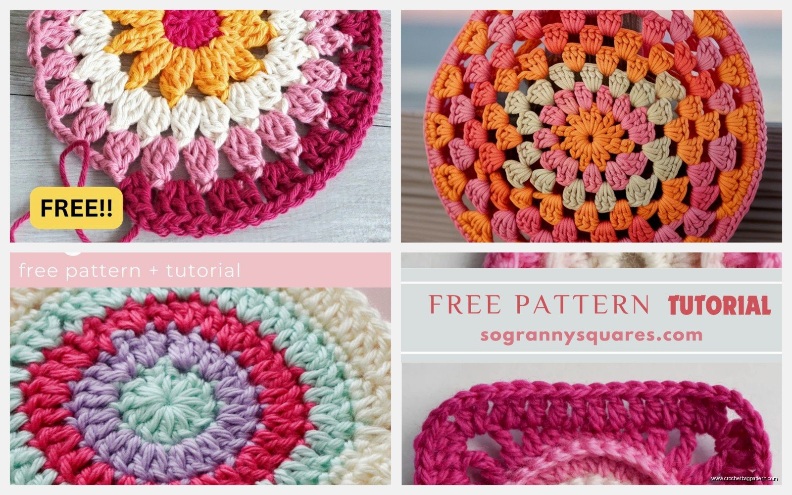 Circle Granny Square: Round Crochet Block Pattern