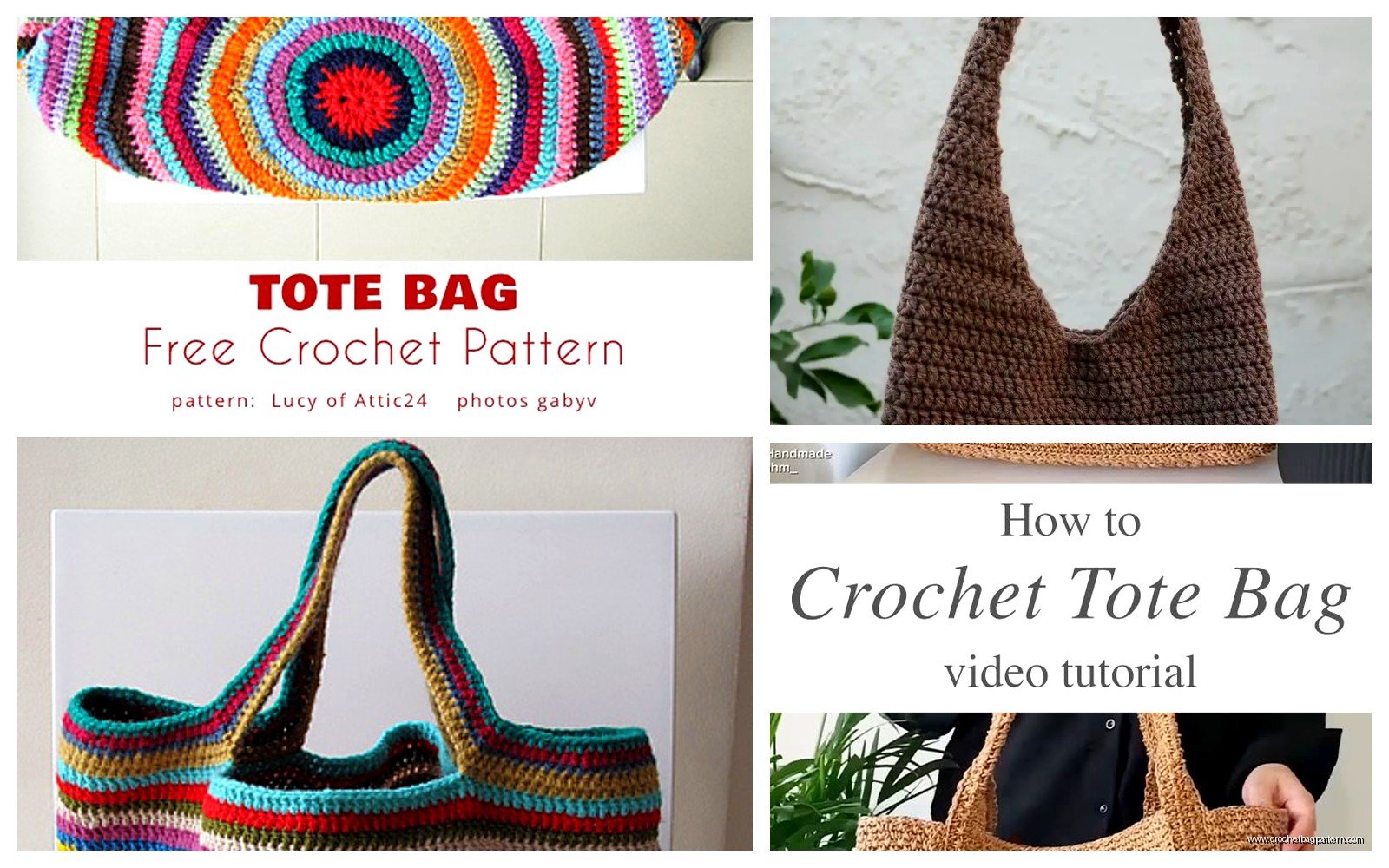 Free Crochet Bag Pattern: Purse & Tote Tutorials