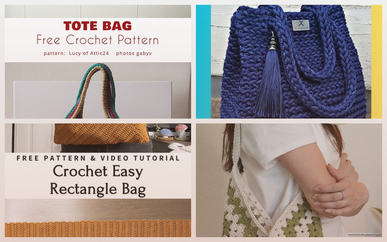 Free Crochet Bag Pattern: Purse & Tote Tutorials