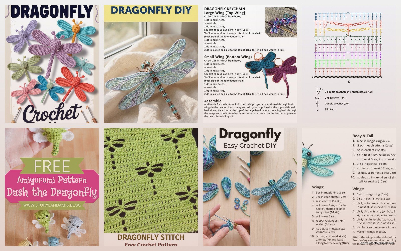 Crochet Dragonfly Pattern: Insect Tutorial