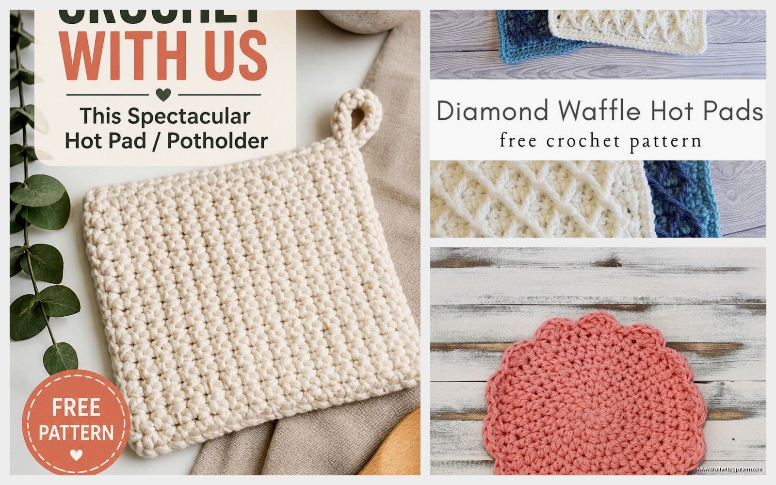 Free Crochet Hot Pad Patterns: Kitchen Protector Tutorials